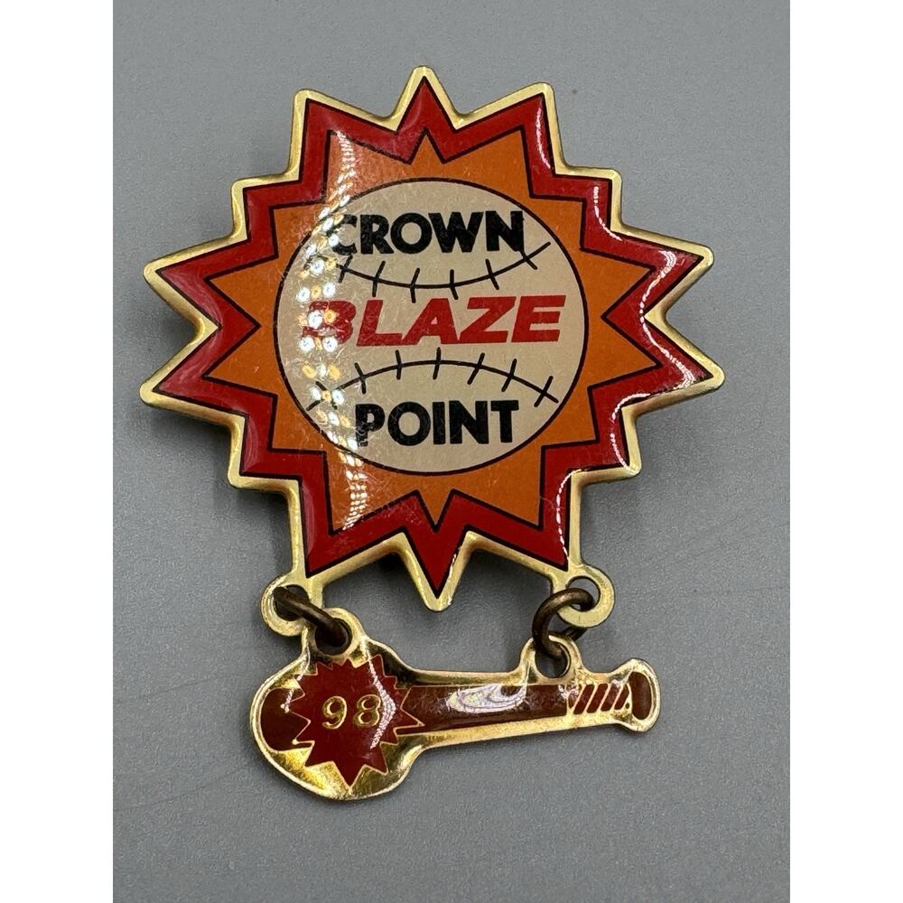 Vintage 1998 Crown Blaze Point Softball Lapel Pin